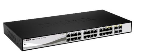 DGS-1210-26/E , D-Link DGS-1210-26 network switch Managed L2 Gigabit Ethernet (10/100/1000) 1U Black, Grey