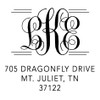 Traditional Monogram Block Self Inking Stamp