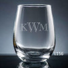 Altamira Monogram Stemless Wine Glass- 10 Fonts