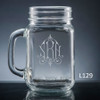 Altamira Monogram Mason Jar Glass- 10 Fonts