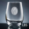 Soltero Stemless Wine Glass - 8 fonts