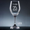 Numero Wine Glass - 10 fonts