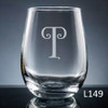 Sencillo Stemless Wine Glass - 10 fonts