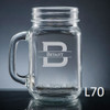 Ensenada Mason Jar Glass - 10 Fonts