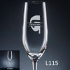 Ensenada Champagne Flute- 10 Fonts