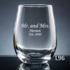 Palacio  Stemless Wine Glass - 7 fonts