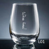 Colima Stemless Wine Glass - 10 fonts