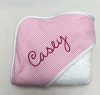 Pink Hooded Towel and Burp Cloth Set