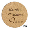 True Love Cork Coaster Set - 10 Fonts