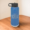 Cursive Monogram 32 Ounce Water Bottle- multiple colors