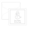 Snowman Portrait Enclosure - Raised Ink
