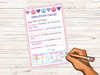Hearts and Peace Signs Camp Letter Sheets - Digital Download
