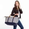 Canvas Weekender Duffel - Navy Stripe