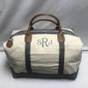 Canvas Weekender Duffel - Gray Trim