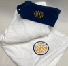 Monogram Towel Wrap and Small Waffle Cosmetic Bag Set