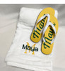 Towel Wrap, Cosmetic Bag  and Flip Flop Set