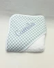 Gray Check Hooded Towel