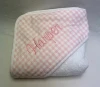Pink Check Hooded Towel