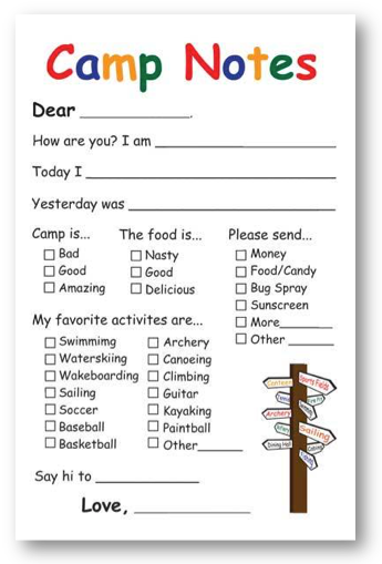 Writing Paper From Mom And Dad Letters From Home Summer Camp Letters Personalized Stationery Set Camp