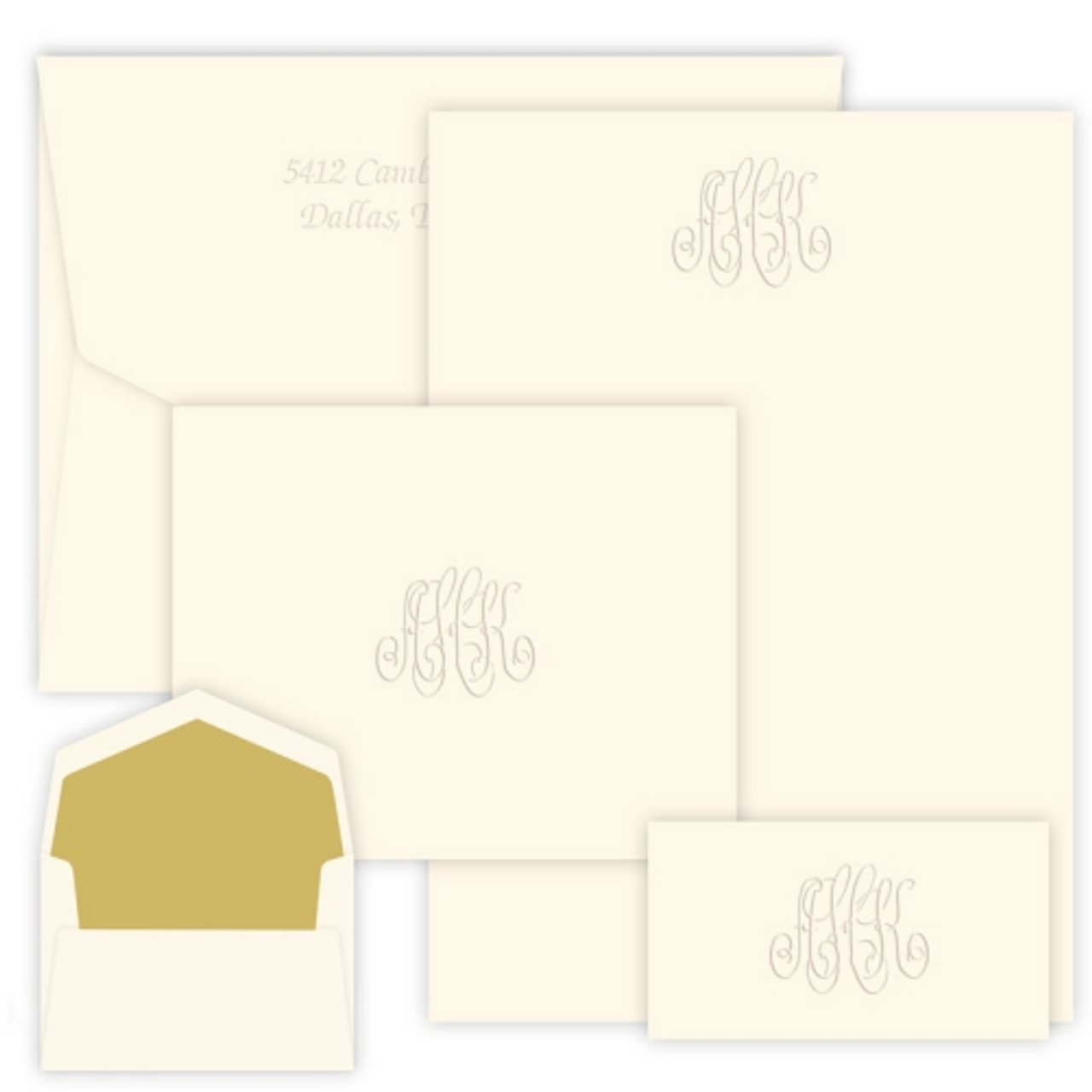 Embossed Henley Monogram Wardrobe Noteworthynotes