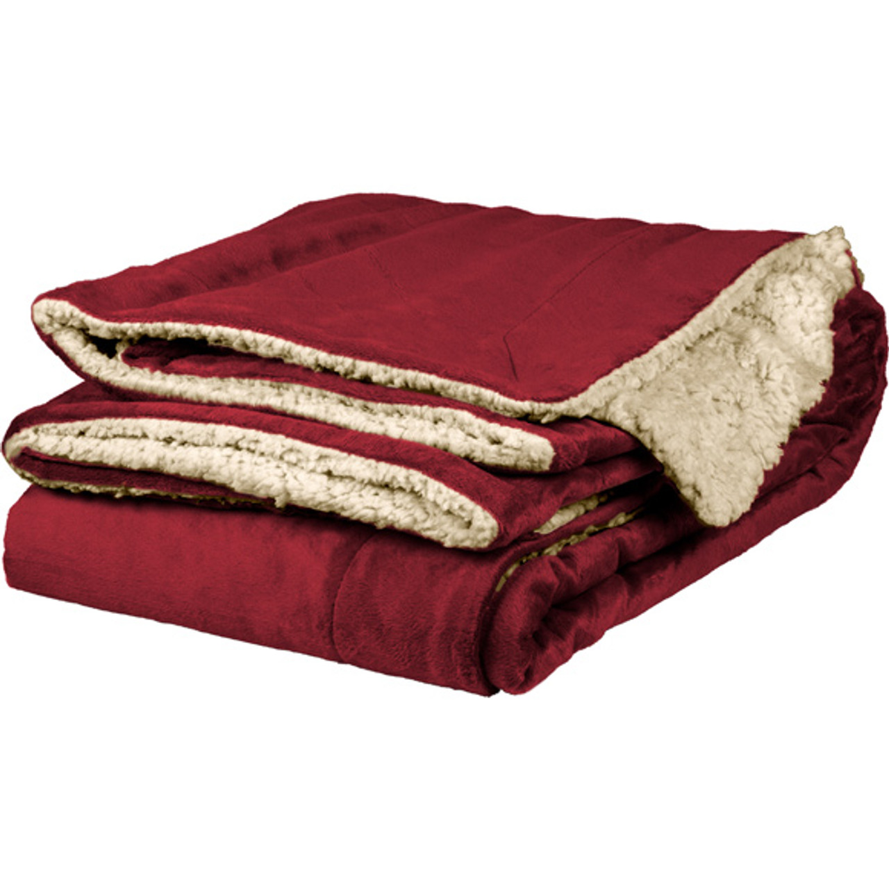 Burgundy Sherpa Throw Blanket NoteworthyNotes