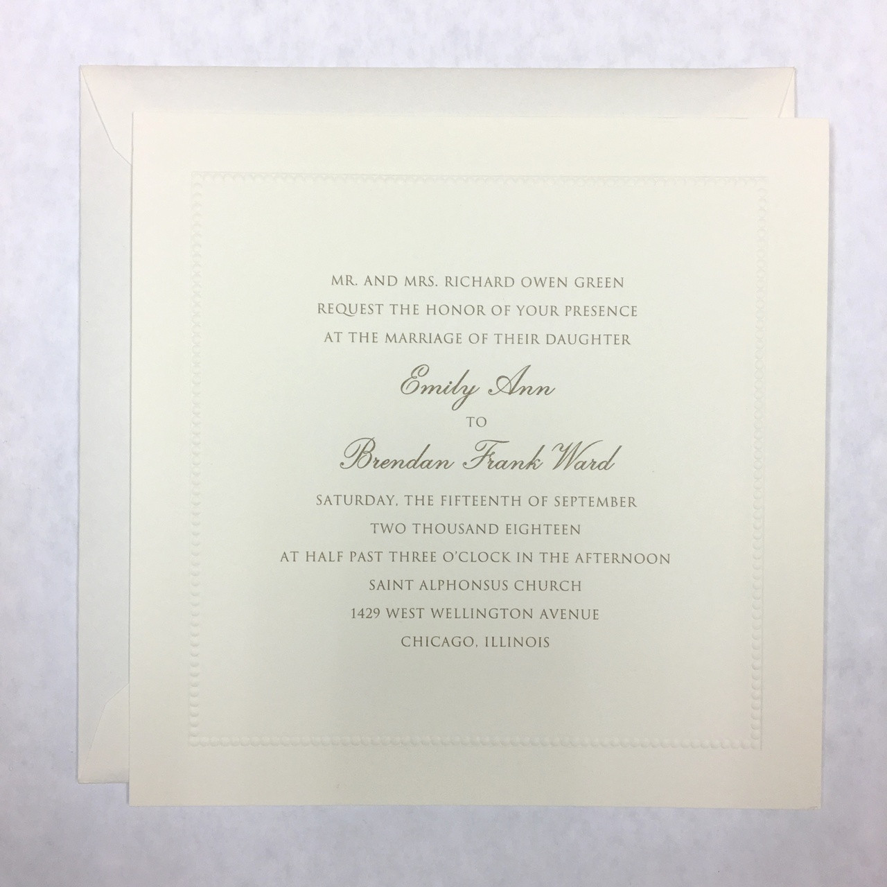 Emily And Brendan Wedding Invitation Noteworthynotes