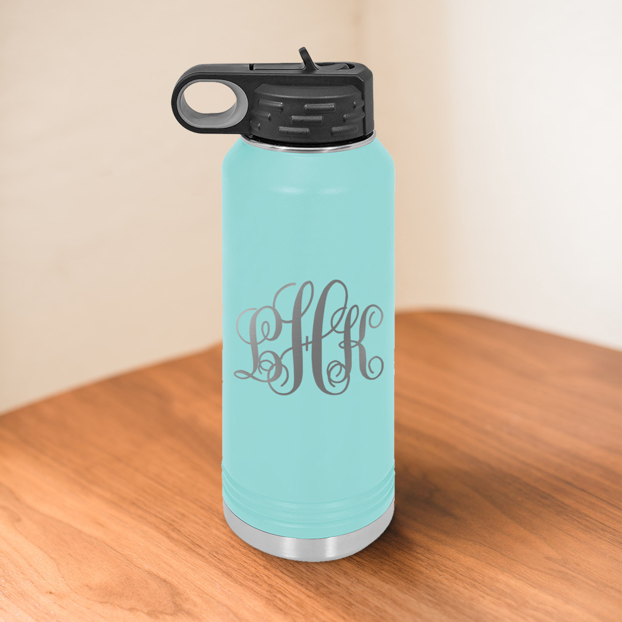 Custom Script Text Water Bottle