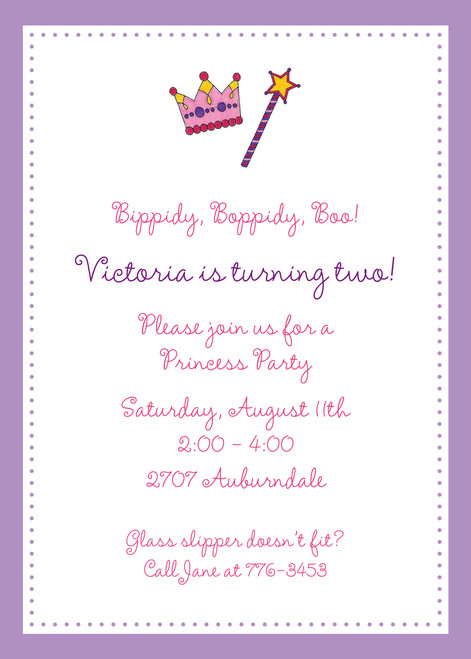 Princess Icon Invitation