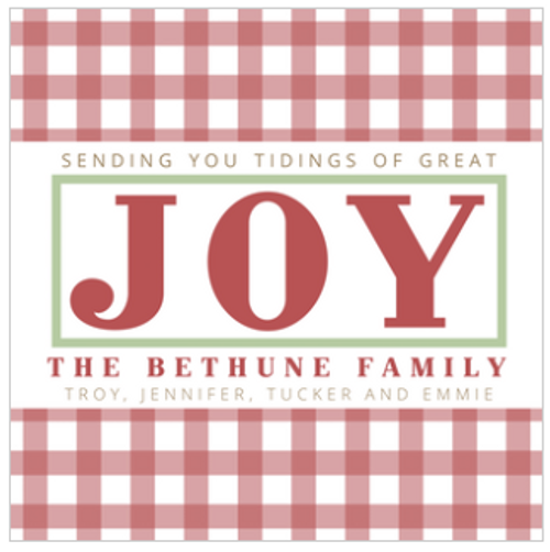 Tidings of Great Joy Square Holiday Sticker 