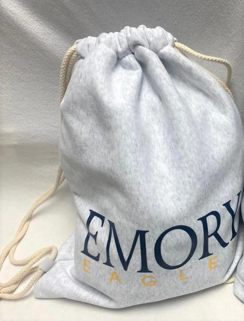 Collegiate drawstring sweatshirt bag – available for any school