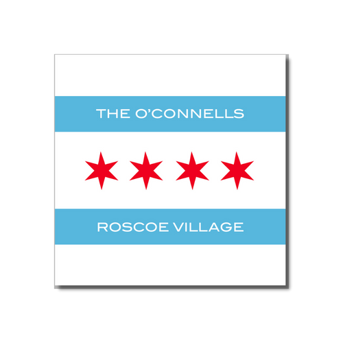 Chicago Flag Coaster Set