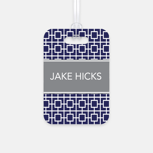 Geo Squares Bag Tag Set of 2 | NoteworthyNotes