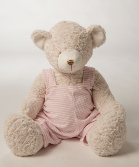 white and pink teddy bear