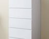 Jolt Six Drawer - Slim - White