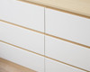 Jolt Six Drawer - Wide - Natural / White