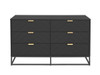 Inca Six Drawer - Black