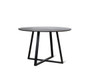 Zander 4 Seater Round Dining Table - Black