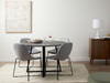 Zander 4 Seater Round Dining Table - Black