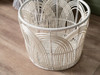 Andrea Rattan Look Basket - Set of 2 - White