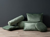 Velvet Round Cushion - Sage Green