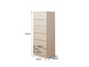 Jolt Six Drawer - Slim - Natural