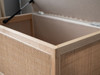 Rattan and Linen Look Storage Box - Natural