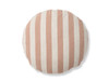 Eva Linen Blend Thick Stripe Round Cushion - Rose Tan
