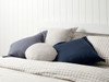 Mocka Linen Cushion - Petrol Blue