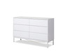 Nyla Six Drawer - White