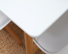 Contemporary 4 Seater Dining Table - White