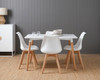 Contemporary 4 Seater Dining Table - White