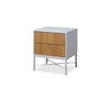 Nyla Bedside Table - White/Natural