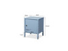 Betti Bobbin Bedside Table - Ice Blue