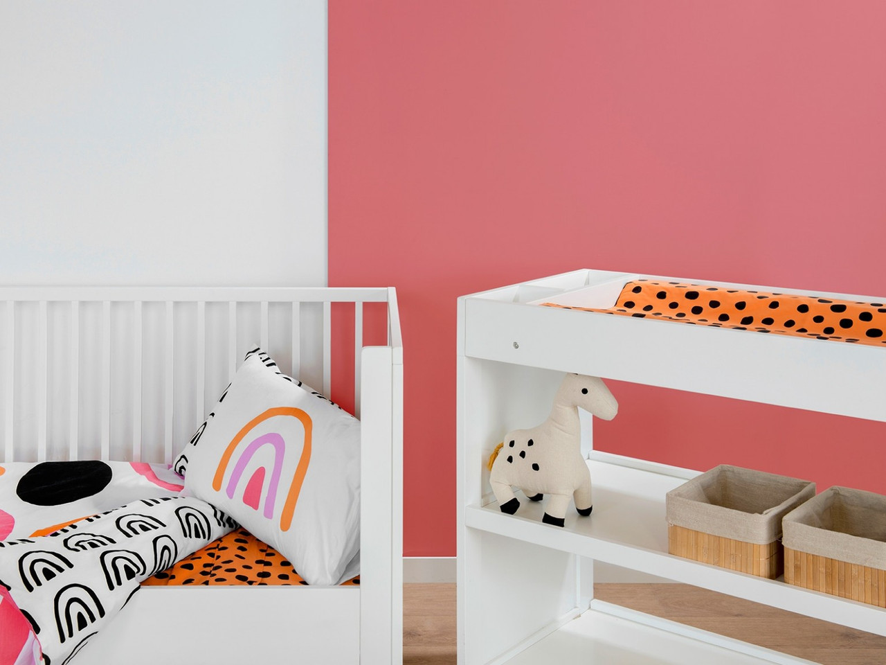 Rainbow Cot Quilt Cover Set Cot Bedding Mocka NZ